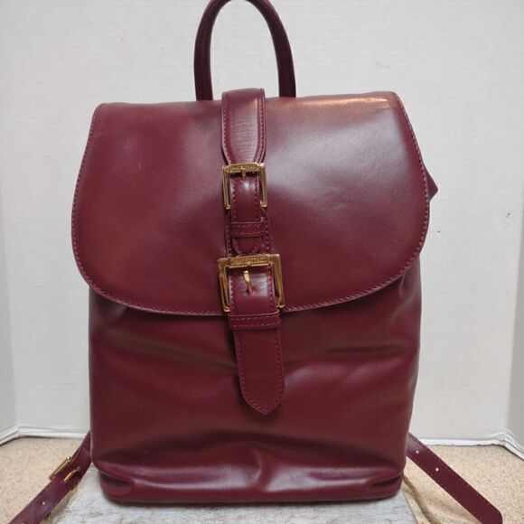 Isaac Mizrahi Leather Camera Backpack - Picture 1 of 7